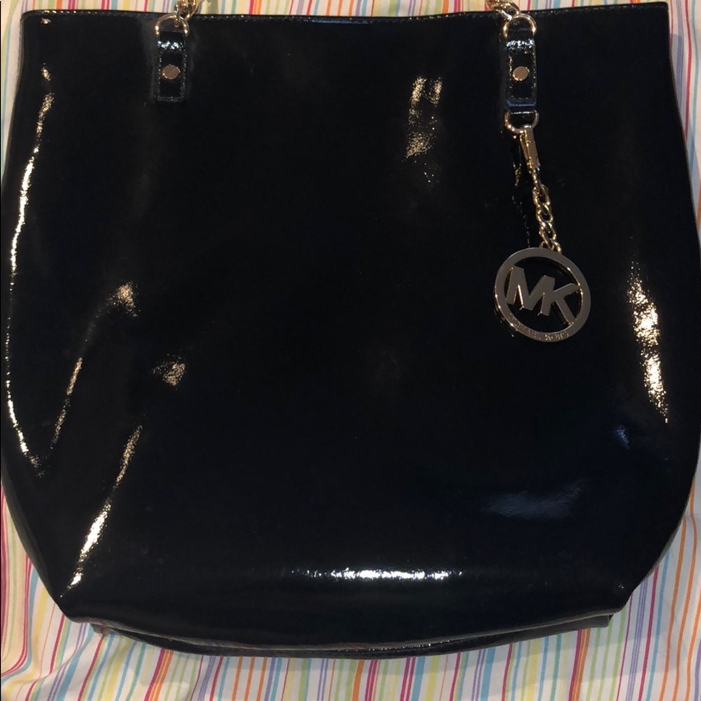 MK Shiny Leather Bag